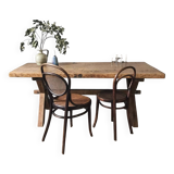 Solid wood farmhouse table