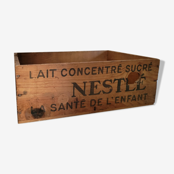 Caisse en bois Lait Nestlé