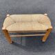 Vintage beech bench and country style straw