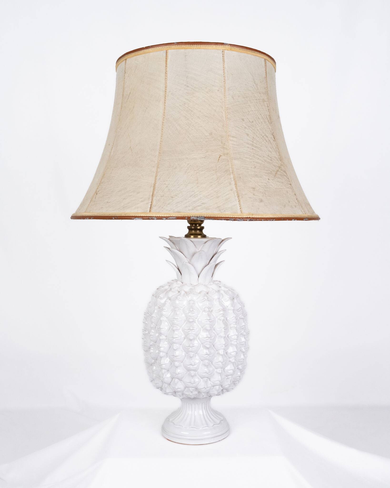 Large ceramic pineapple lamp, Italy, 1980s