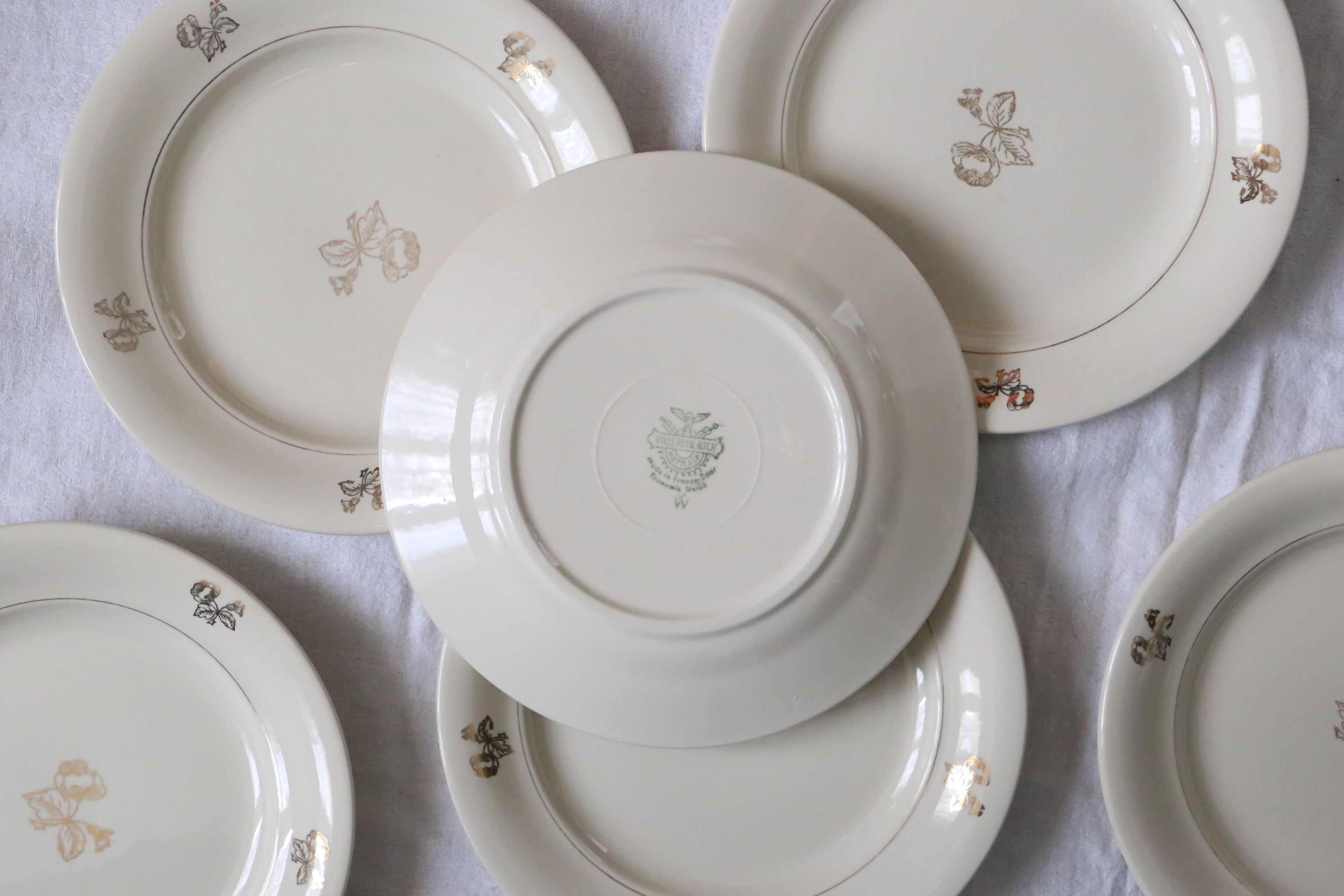 Set of 6 dessert plates Villeroy and Boch, vintage, Germany