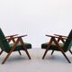 Mid-Century Model B 310 Var Easy Chair in Green Bouclé, 1960s