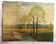 Vintage 1940s French Barbizon‑Style Oil on Cardboard – Peasant by the River