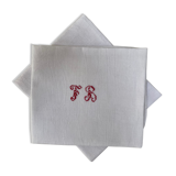 Set of 2 napkins monogram FB
