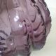 Amethyst vintage glass cactus vase