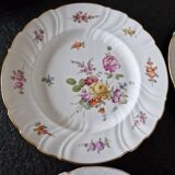 Porcelain from Saxony, Germany - Series of 6 dessert plates - 20th century