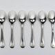 6 Christofle America espresso spoons in silver-plated metal, Luc Lanel