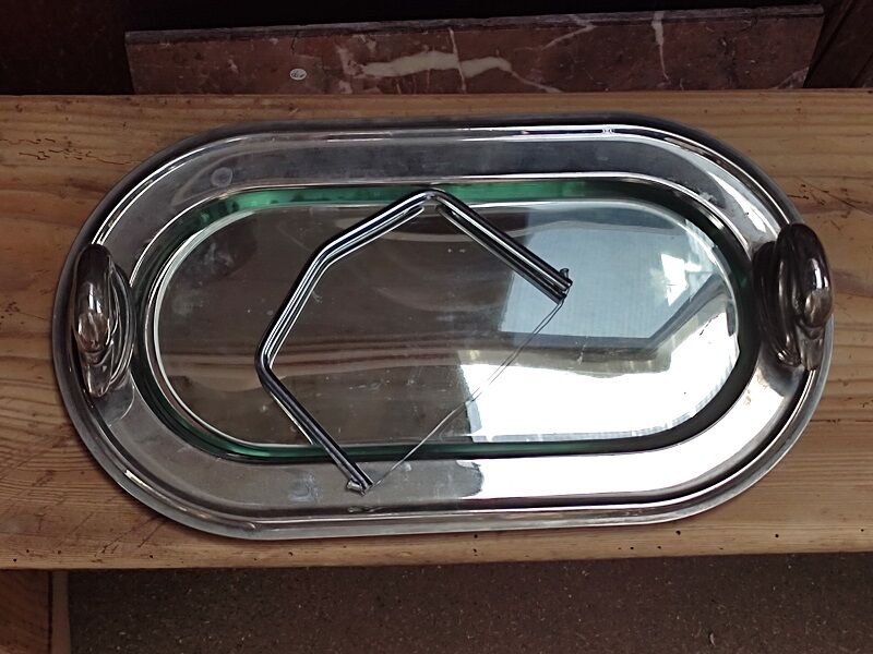 Plate knife foie gras Flower Pink metal silver duck dp 0622030 old