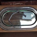 Plate knife foie gras Flower Pink metal silver duck dp 0622030 old