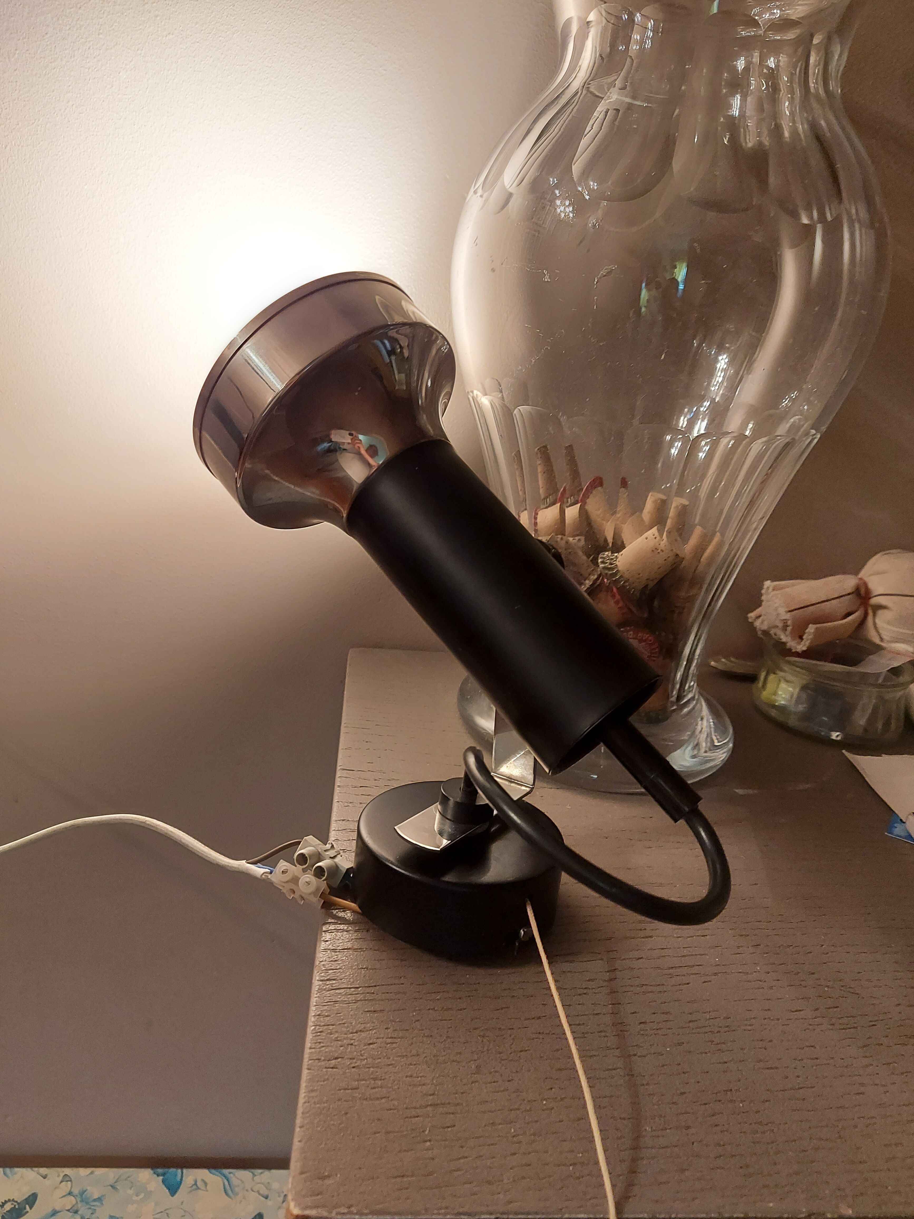 Apllique mural, vintage spot in metal 70'S