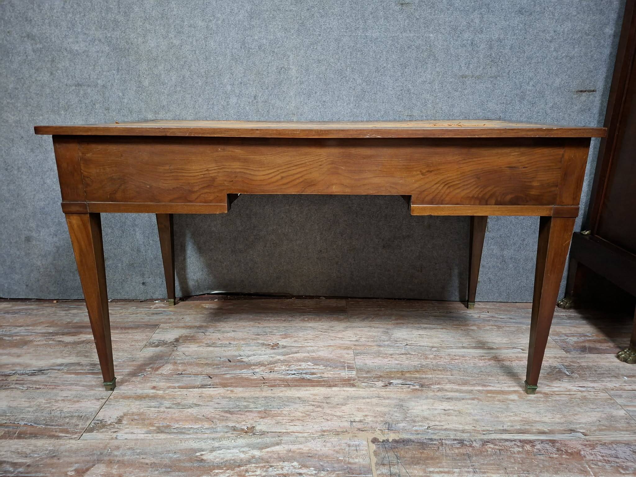 Louis XVI flat desk in mahogany