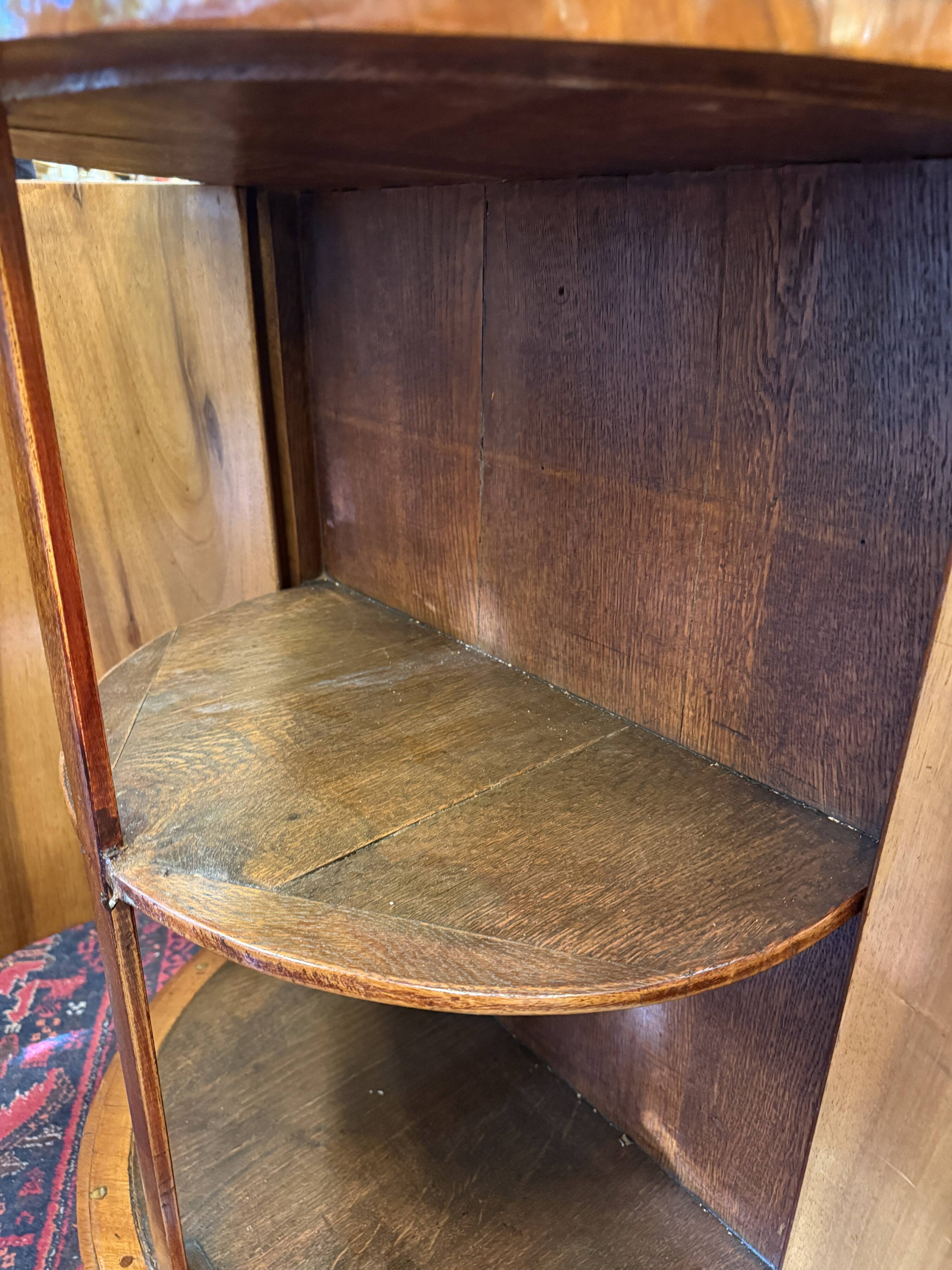 Antique Biedermeier Demi-Lune Mahogany Cabinet 1820