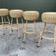 Set of four vintage rattan bar stools 1960 Nederland Design