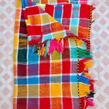 Haïk Berber blanket with multi-colored checks