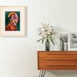 Cubist Portrait, Oil on Plate, 52 x 62 cm