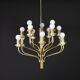 Brass chandelier 1970s