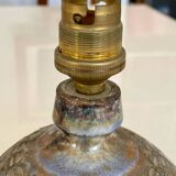 Enamelled ceramic lamp base signed Ferrières