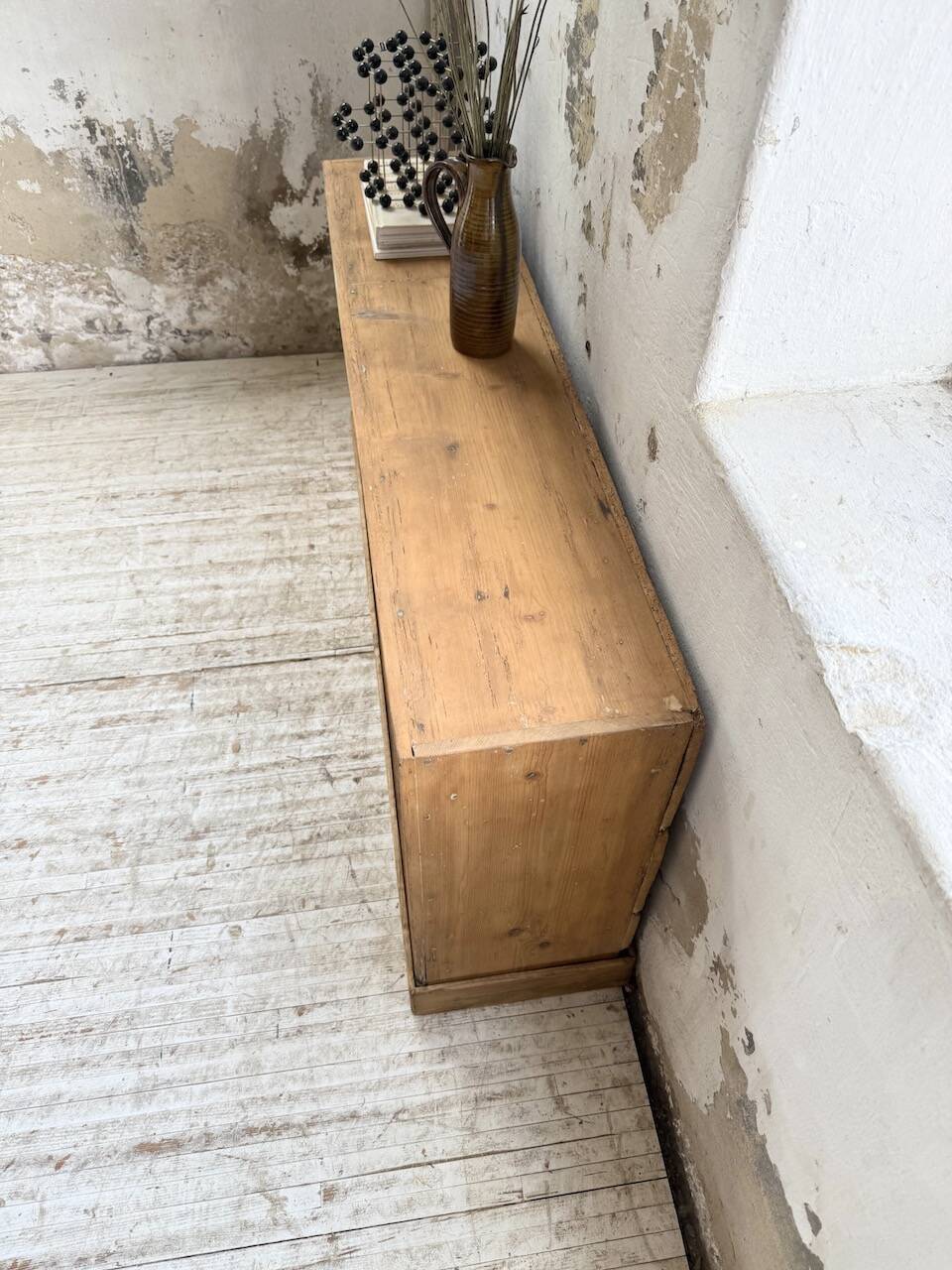 Pine craft cabinet with drawers