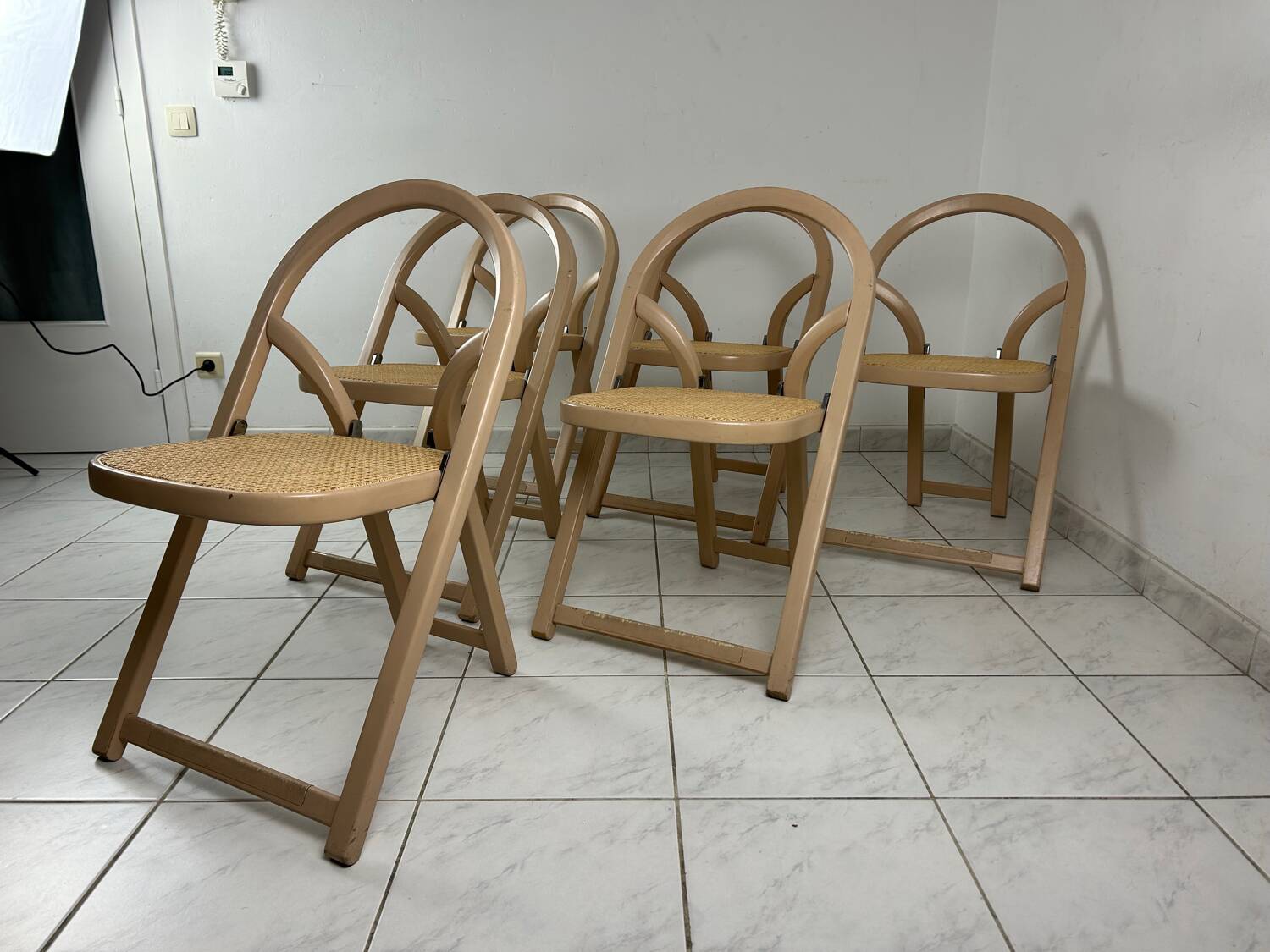 6x vintage foldable chair Gigi Sabadin model Arca