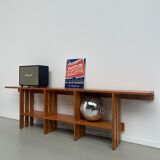 Pair of modernist pine wall shelves, circa 1970
