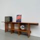 Pair of modernist pine wall shelves, circa 1970