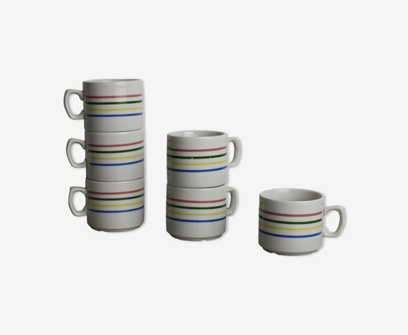 Set de 6 tasses en porcelaine italienne Cipa