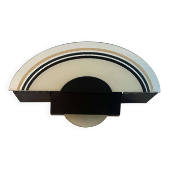 Vintage sandblasted glass wall lamp by Vetri Murano, Italy 1970