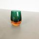 Multi-Color Heavy Two Color Murano Glass Sommerso Object Vase Bowl, Italy, 1970s