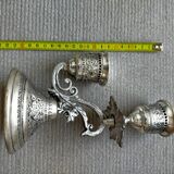 Bougeoir deux bras en metal