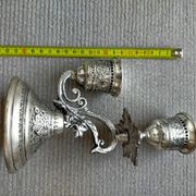 Two-arm metal candlestick