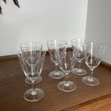 Set of 6 chiseled glasses