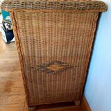 Vintage rattan chest of drawers 1970