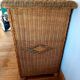 Commode en rotin vintage 1970