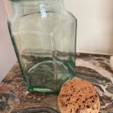 Bocal hexagonal en verre épais