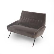 Two-seater velvet sofa by Felice Rossi, 1950s.