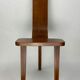 Brutalist low tripod milking stool or side chair Spain ca 1950s