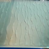 Vintage design double sided chrome glass desk in hetre