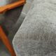 Pair of armchairs czechoslovakian midcentury renovated gray velvet