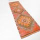 3X10 Peach Orange Turkish Runner Rug, 88x306Cm
