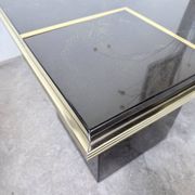 "Rizzo" lacquered and brass coffee-bar table from the 1970s.