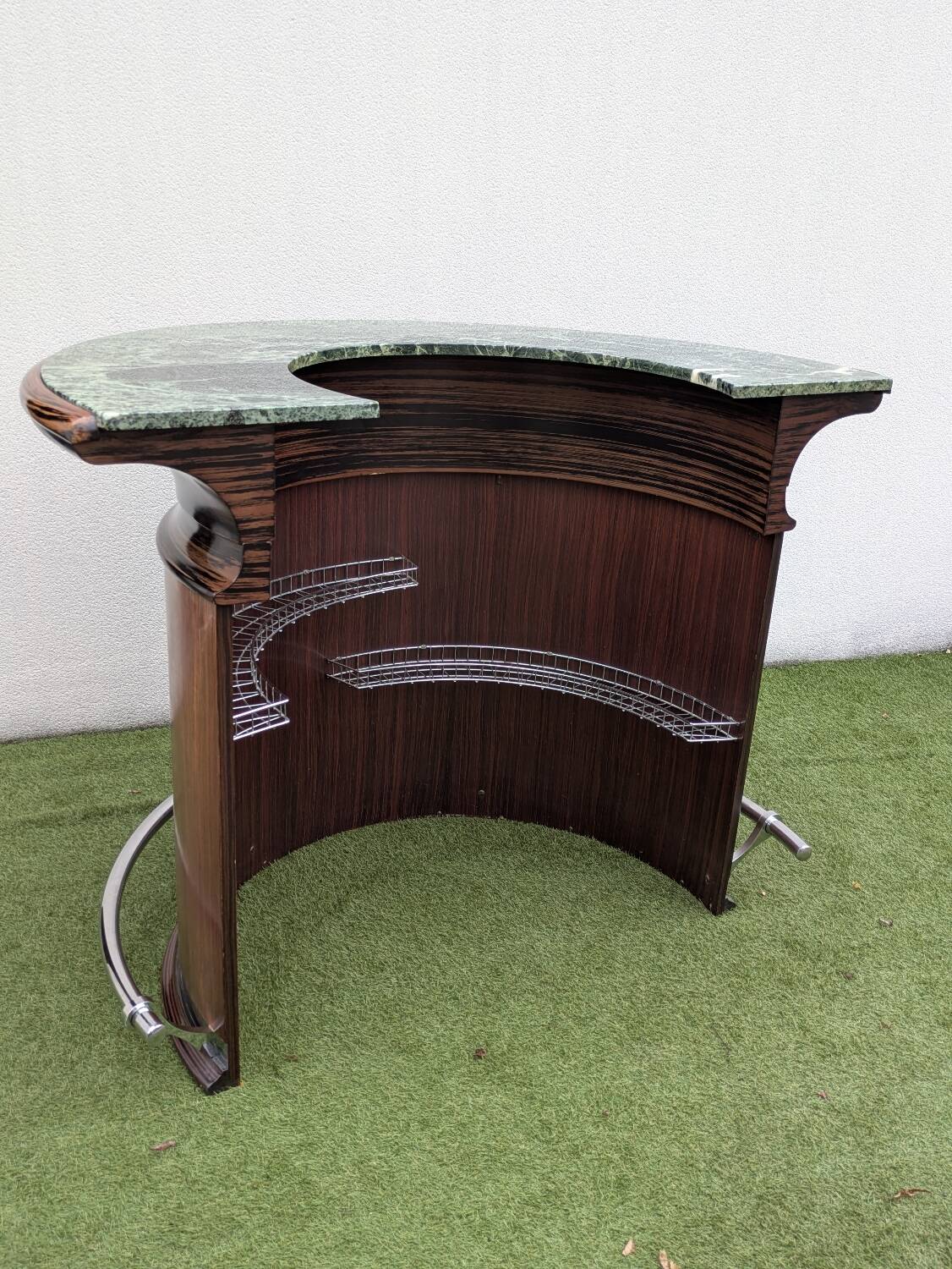 Art deco bar in rosewood and marble