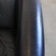 Black Cowhide Leather English-Style Club Chair