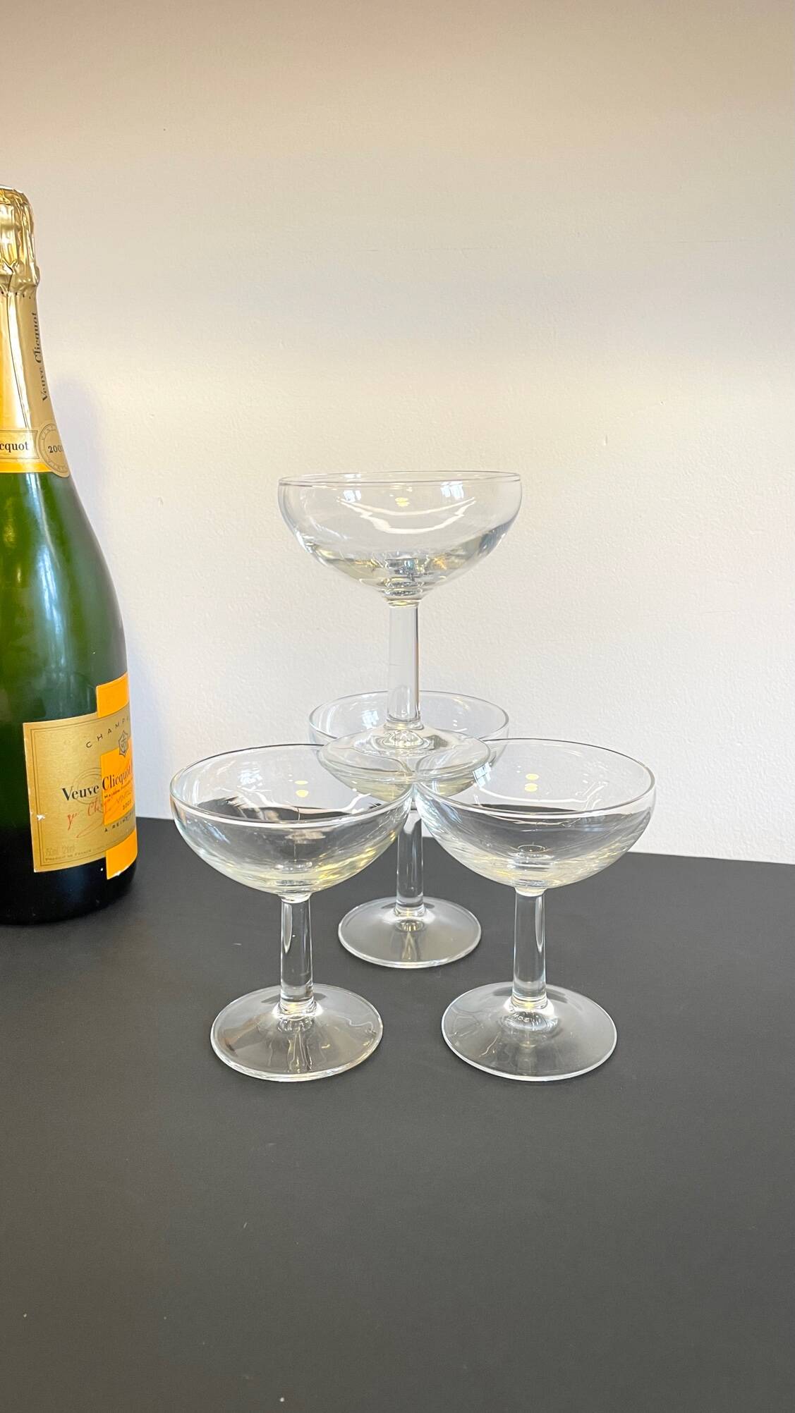 Duralex vintage champagne glasses
