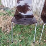 Set of 4 Calligaris ice chairs