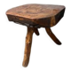 Paire de tabourets rustiques en bois massif brut – Fabrication artisanale