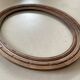Oval old wooden frame