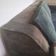 Double bed frame - Roche Bobois 1970s - complete - original green suede