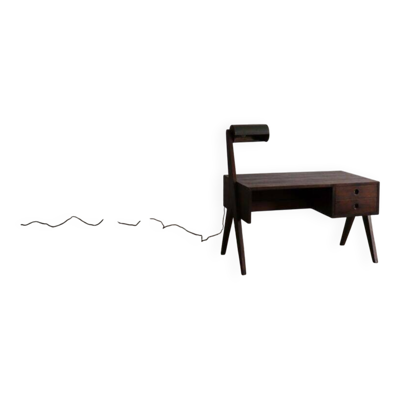 Bureau Pierre Jeanneret avec lampe intégrée, Chandigarh, années 1950