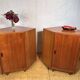 Mid-Century Retro Vintage Teak Pair of Corner Cabinets – 1960s Danish Desig