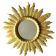 miroir soleil en bois doré- 48 cm